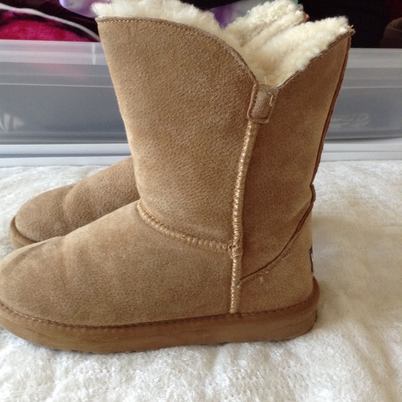 LAM TAN SHEEP LEATHER BOOTIES 6.5/7 - Picture 4 of 8